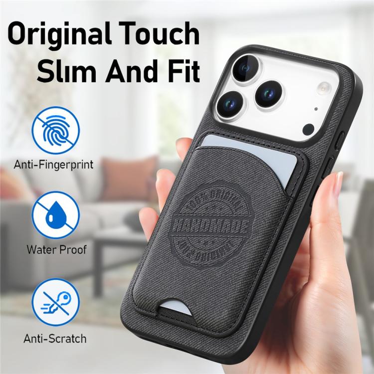 Twill Texture Vegan Leather Magnetic Phone Cover with Detachable Card Holder, For iPhone 16 Pro, For iPhone 16 Plus, For iPhone 16, For iPhone 15 Pro Max, For iPhone 15 Pro, For iPhone 15 Plus