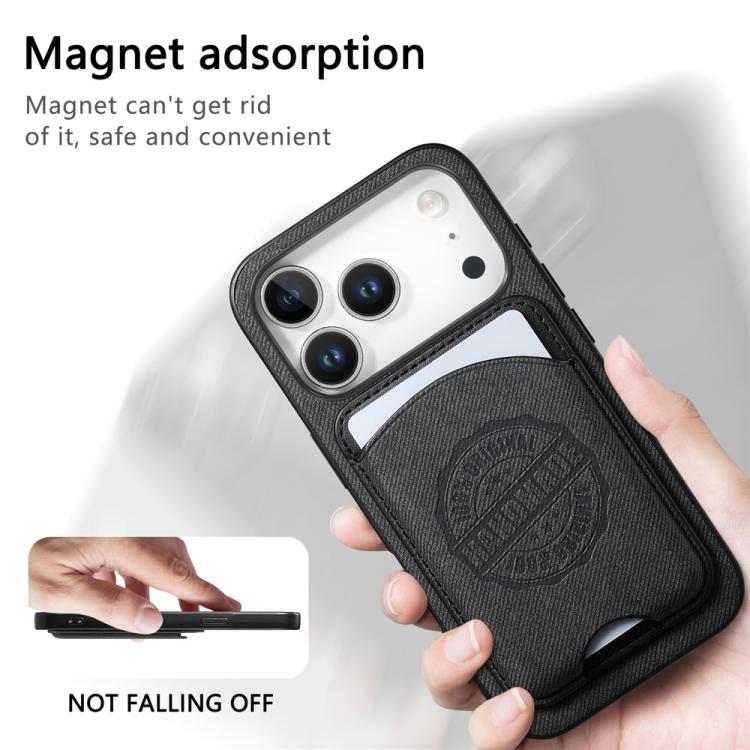 Twill Texture Vegan Leather Magnetic Phone Cover with Detachable Card Holder, For iPhone 15, For iPhone 14 Plus, For iPhone 14, For iPhone 14 Pro, For iPhone 14 Pro Max, For iPhone 13 Pro Max