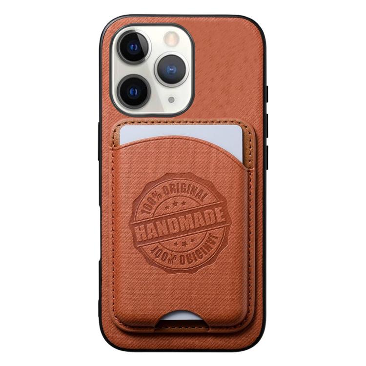 Twill Texture Vegan Leather Magnetic Phone Cover with Detachable Card Holder, For iPhone 11, For iPhone 11 Pro