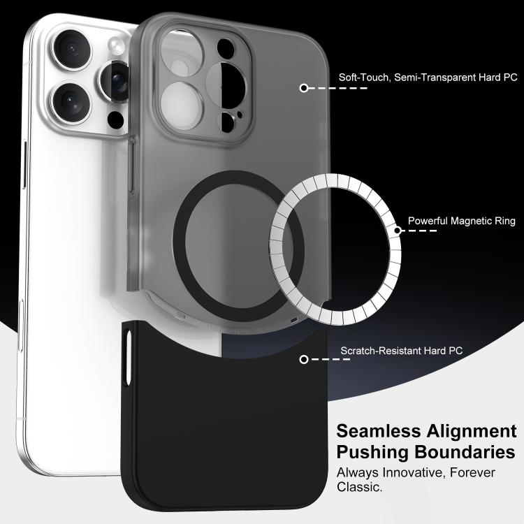 Tenon-and-mortise Splicing Magnetic PC Phone Case, For iPhone 16 Pro, For iPhone 16 Plus, For iPhone 16, For iPhone 15 Pro Max, For iPhone 15 Pro, For iPhone 15 Plus / 14 Plus