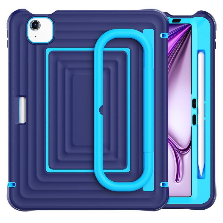 Handle Holder Ripple Silicone Hybrid PC Tablet Case with Shoulder Strap, For iPad Air 11 2026 / 2025 / 2024, For iPad mini 2024 / mini 6