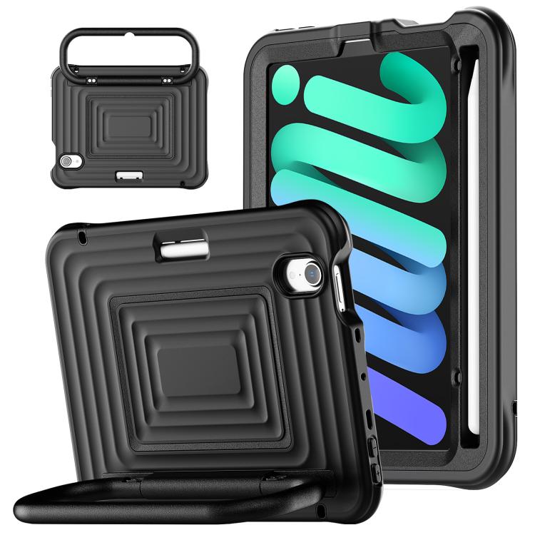 Handle Holder Ripple Silicone Hybrid PC Tablet Case with Shoulder Strap, For iPad Air 11 2026 / 2025 / 2024, For iPad mini 2024 / mini 6