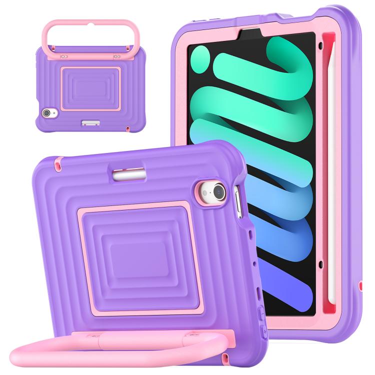 Handle Holder Ripple Silicone Hybrid PC Tablet Case with Shoulder Strap, For iPad Air 11 2026 / 2025 / 2024, For iPad mini 2024 / mini 6