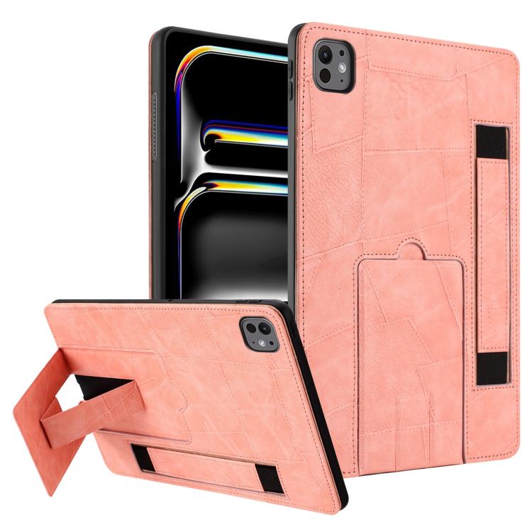 Wristband Retro Vegan Leather Back Tablet Case with Holder, For iPad Air 13 2026 / 2025 / 2024, For iPad Air 2026 / 2025 / 2024, For iPad Pro 13 2025 / 2024, For iPad Pro 11 2025 / 2024, For iPad 2025 / 2022, For iPad mini 2024 / mini 6                ...