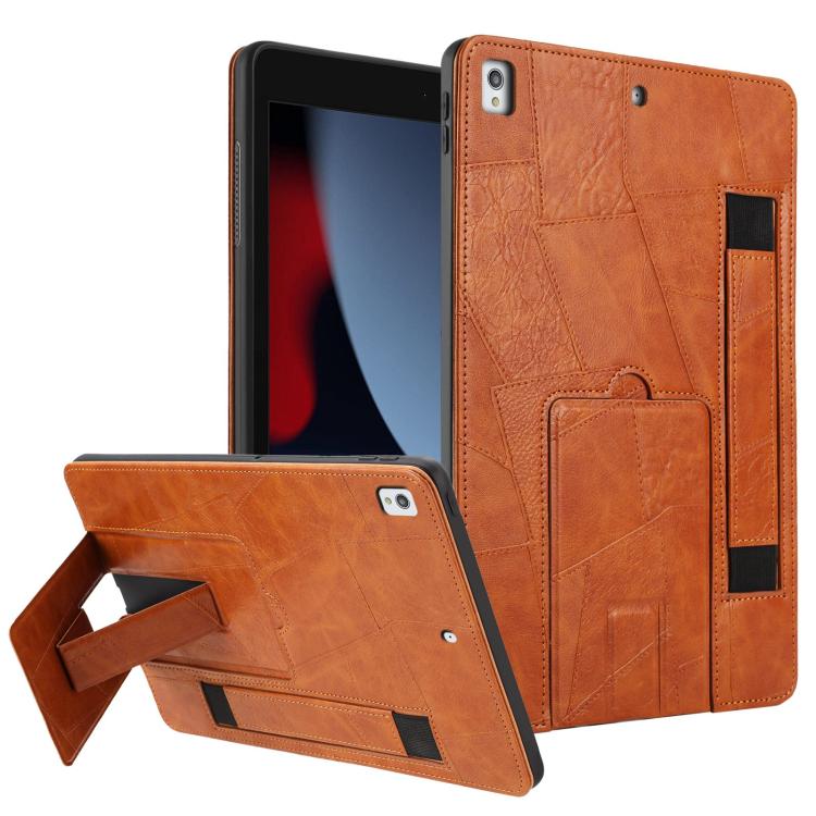 Wristband Retro Vegan Leather Back Tablet Case with Holder, For iPad Air 13 2026 / 2025 / 2024, For iPad Air 2026 / 2025 / 2024, For iPad Pro 13 2025 / 2024, For iPad Pro 11 2025 / 2024, For iPad 2025 / 2022, For iPad mini 2024 / mini 6                ...