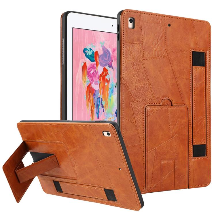 Wristband Retro Vegan Leather Back Tablet Case with Holder, For iPad Air 13 2026 / 2025 / 2024, For iPad Air 2026 / 2025 / 2024, For iPad Pro 13 2025 / 2024, For iPad Pro 11 2025 / 2024, For iPad 2025 / 2022, For iPad mini 2024 / mini 6                ...
