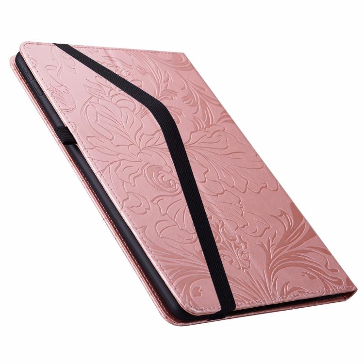 Floral Embossed Pattern Vegan Leather Tablet Case with Sleep/Wake-up, For iPad Air 13 2026/2025/2024, For iPad Air 11 2024/2025/2026, For iPad Pro 11 2024 / 2025, For iPad 2025 / 2022, For iPad mini 6 / mini 2024, For iPad 10.2 2019/2020/2021          ...
