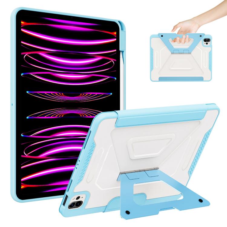 Tri-fold Pivot Holder Flip Vegan Leather Tablet Case with Pen Slot, For iPad Air 11 2026 / 2025 / 2024, For iPad 2025 / 2022