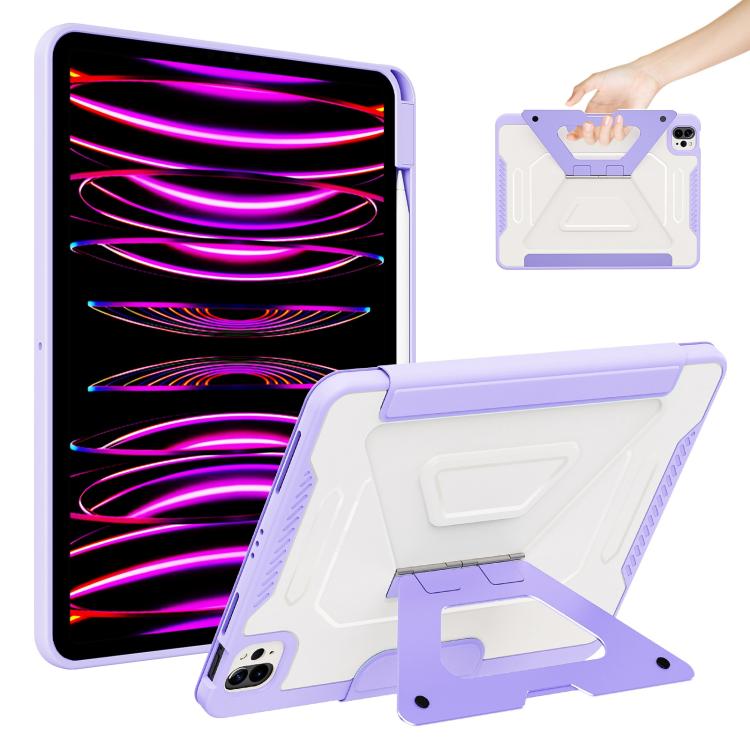 Tri-fold Pivot Holder Flip Vegan Leather Tablet Case with Pen Slot, For iPad Air 11 2026 / 2025 / 2024, For iPad 2025 / 2022