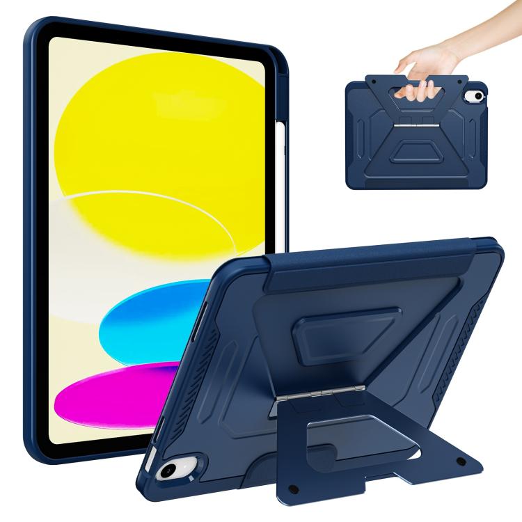 Tri-fold Pivot Holder Flip Vegan Leather Tablet Case with Pen Slot, For iPad Air 11 2026 / 2025 / 2024, For iPad 2025 / 2022