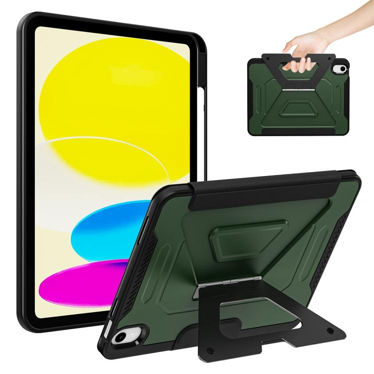 Tri-fold Pivot Holder Flip Vegan Leather Tablet Case with Pen Slot, For iPad Air 11 2026 / 2025 / 2024, For iPad 2025 / 2022