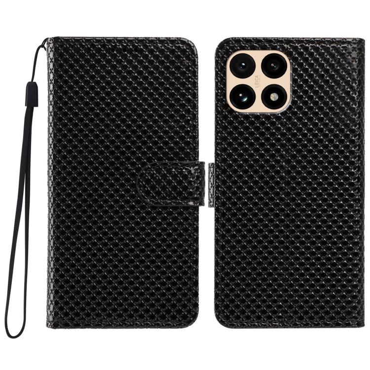 Mirrored Buckle Vegan Leather Phone Case with Small Black Cord, For Xiaomi 15T Pro 5G, For Xiaomi 15T 5G, For Xiaomi 15S Pro, For Xiaomi 15 Ultra