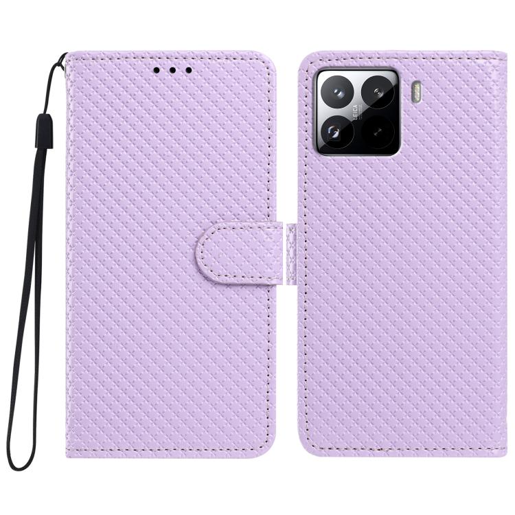 Mirrored Buckle Vegan Leather Phone Case with Small Black Cord, For Xiaomi 15T Pro 5G, For Xiaomi 15T 5G, For Xiaomi 15S Pro, For Xiaomi 15 Ultra