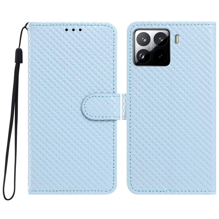 Mirrored Buckle Vegan Leather Phone Case with Small Black Cord, For Xiaomi 15T Pro 5G, For Xiaomi 15T 5G, For Xiaomi 15S Pro, For Xiaomi 15 Ultra