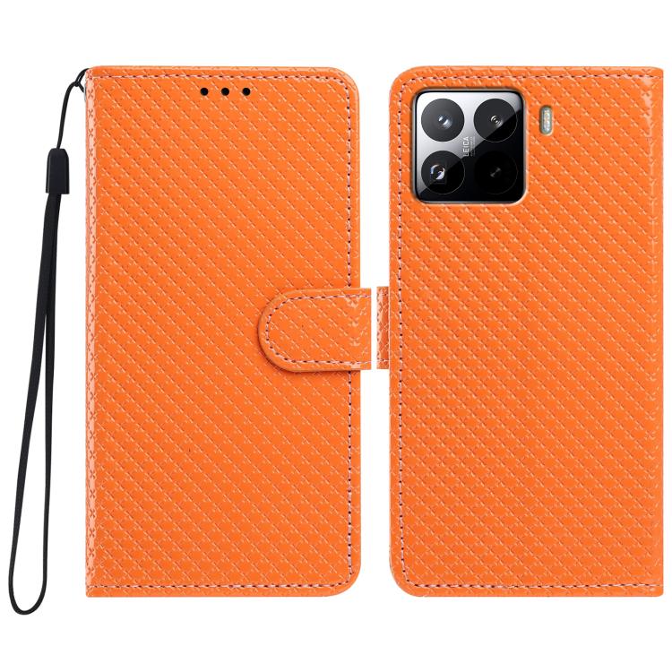Mirrored Buckle Vegan Leather Phone Case with Small Black Cord, For Xiaomi 15T Pro 5G, For Xiaomi 15T 5G, For Xiaomi 15S Pro, For Xiaomi 15 Ultra