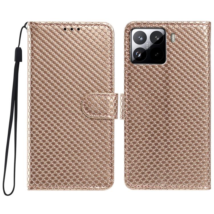 Mirrored Buckle Vegan Leather Phone Case with Small Black Cord, For Xiaomi 15T Pro 5G, For Xiaomi 15T 5G, For Xiaomi 15S Pro, For Xiaomi 15 Ultra