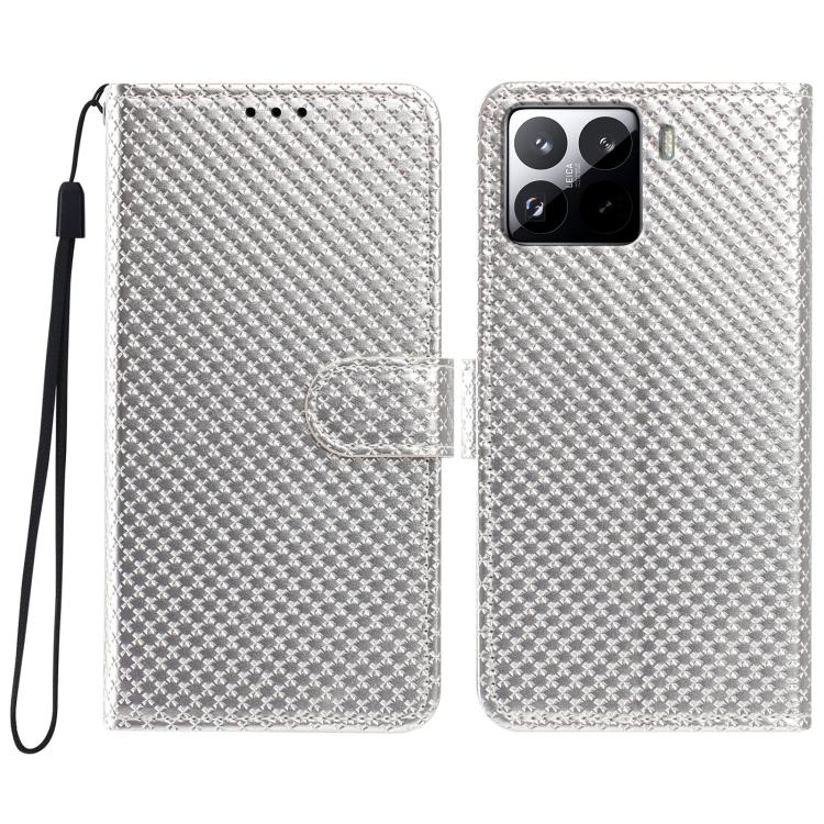 Mirrored Buckle Vegan Leather Phone Case with Small Black Cord, For Xiaomi 15T Pro 5G, For Xiaomi 15T 5G, For Xiaomi 15S Pro, For Xiaomi 15 Ultra