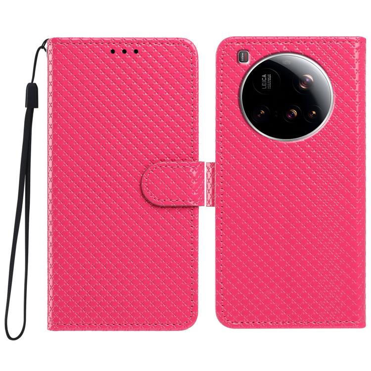 Mirrored Buckle Vegan Leather Phone Case with Small Black Cord, For Xiaomi 15T Pro 5G, For Xiaomi 15T 5G, For Xiaomi 15S Pro, For Xiaomi 15 Ultra