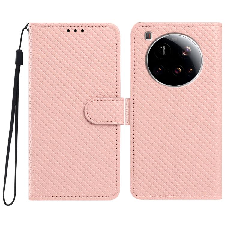 Mirrored Buckle Vegan Leather Phone Case with Small Black Cord, For Xiaomi 15T Pro 5G, For Xiaomi 15T 5G, For Xiaomi 15S Pro, For Xiaomi 15 Ultra