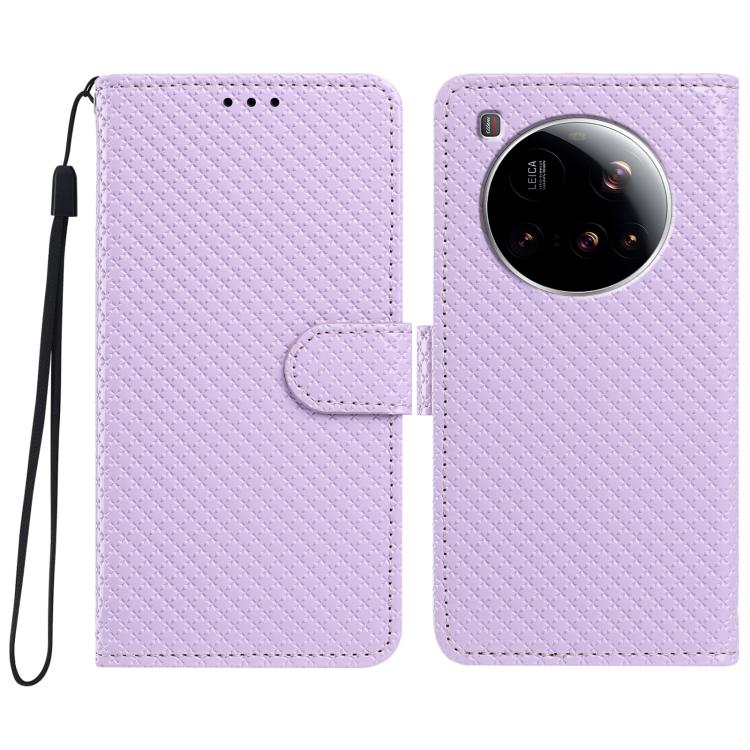 Mirrored Buckle Vegan Leather Phone Case with Small Black Cord, For Xiaomi 15T Pro 5G, For Xiaomi 15T 5G, For Xiaomi 15S Pro, For Xiaomi 15 Ultra