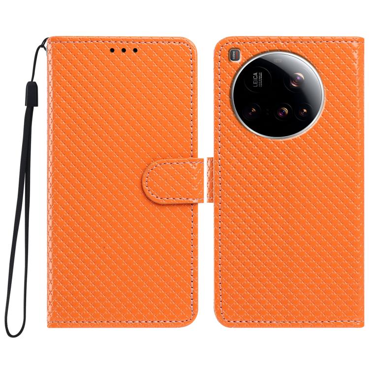 Mirrored Buckle Vegan Leather Phone Case with Small Black Cord, For Xiaomi 15T Pro 5G, For Xiaomi 15T 5G, For Xiaomi 15S Pro, For Xiaomi 15 Ultra