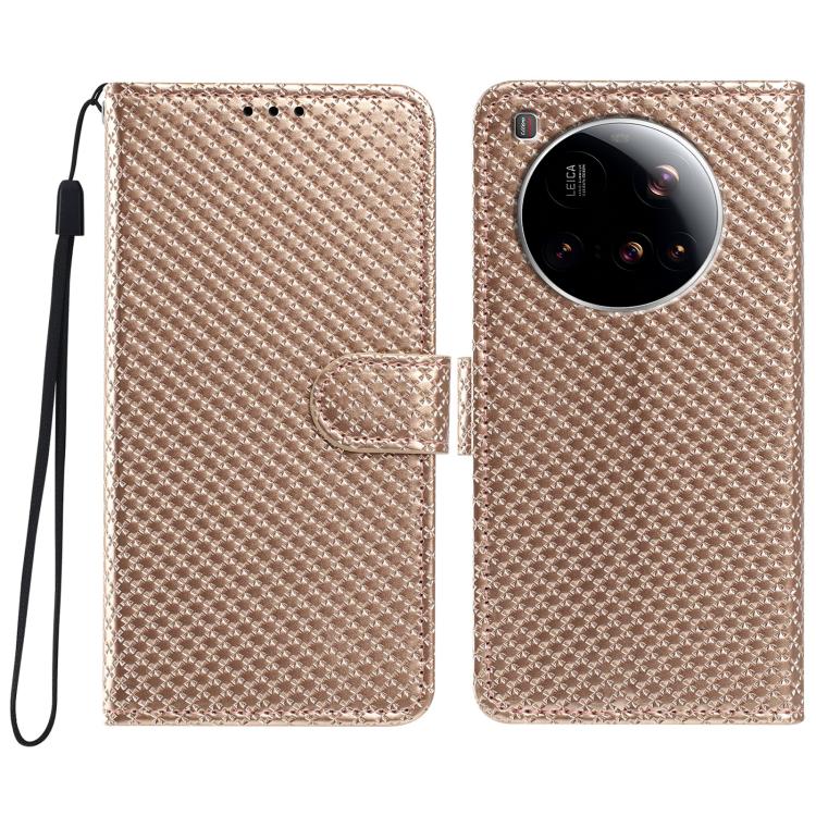 Mirrored Buckle Vegan Leather Phone Case with Small Black Cord, For Xiaomi 15T Pro 5G, For Xiaomi 15T 5G, For Xiaomi 15S Pro, For Xiaomi 15 Ultra