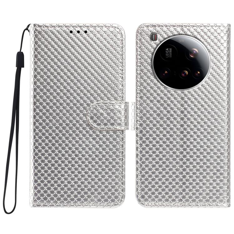 Mirrored Buckle Vegan Leather Phone Case with Small Black Cord, For Xiaomi 15T Pro 5G, For Xiaomi 15T 5G, For Xiaomi 15S Pro, For Xiaomi 15 Ultra