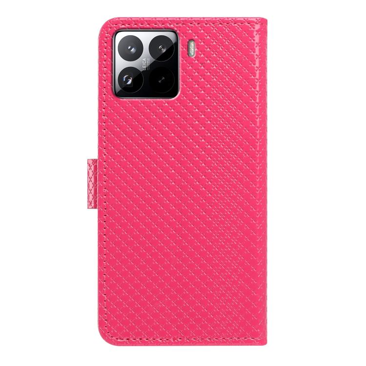 Mirrored Buckle Vegan Leather Phone Case with Small Black Cord, For Xiaomi 15 Pro, For Xiaomi 15
