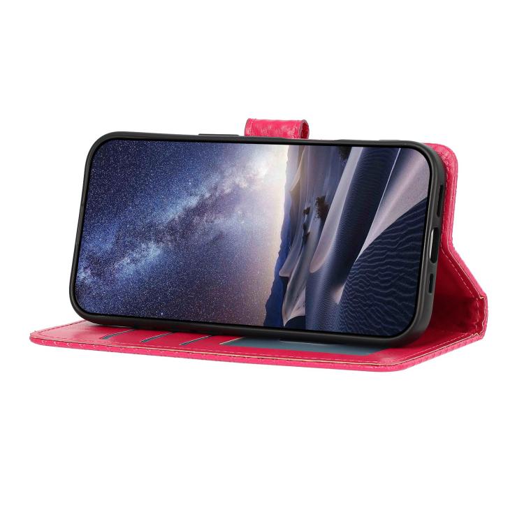 Mirrored Buckle Vegan Leather Phone Case with Small Black Cord, For Xiaomi 15 Pro, For Xiaomi 15
