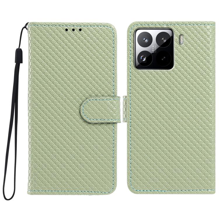 Mirrored Buckle Vegan Leather Phone Case with Small Black Cord, For Xiaomi 15T Pro 5G, For Xiaomi 15T 5G, For Xiaomi 15S Pro, For Xiaomi 15 Ultra