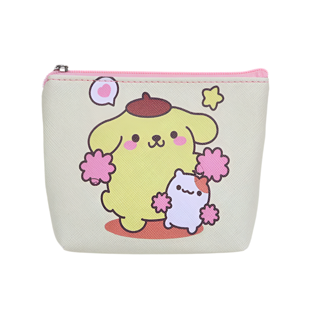 Hemasa Hello Kitty Purse Coin Purses Cartoon Printed PU Melody Cute Wallet Bag Keychains Storage Bag Sanrio Kuromi Kawaii Mini Pouch