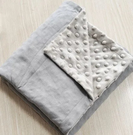 Tejesa Knitted Cotton bean fleece double-sided baby blanket swaddle children's blanket cartoon soft and comfortable newborn quilt