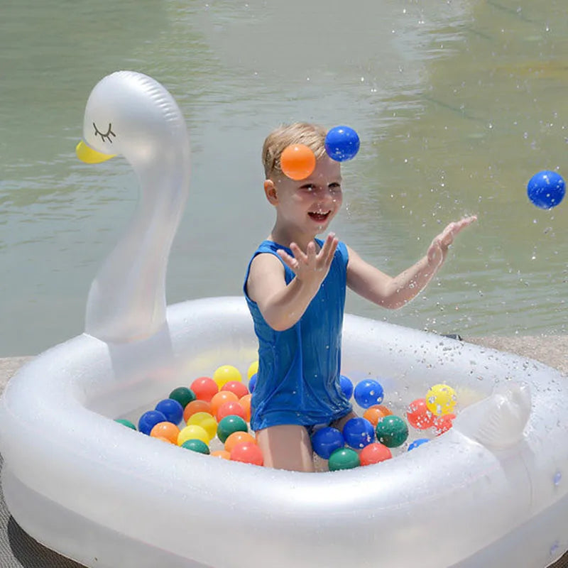 Hemasa Swan Inflatable Swimming Pool Large Adult Children's Thickened Household Pools