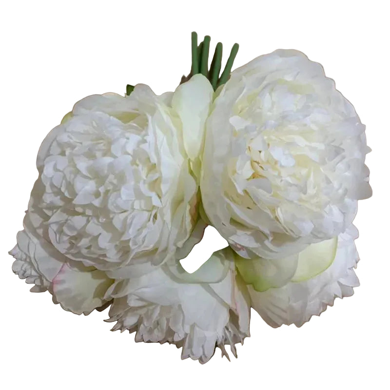 Tejesa 5 Big Heads 11cm Diameter Rose Pink Peony Artificial Flowers Bouquet Fake Flower for Home Bride Wedding Decoration Marriage Decor