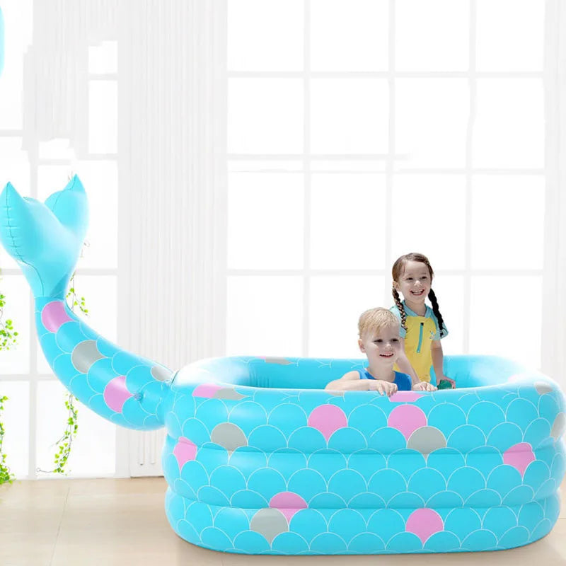 Hemasa Swan Inflatable Swimming Pool Large Adult Children's Thickened Household Pools