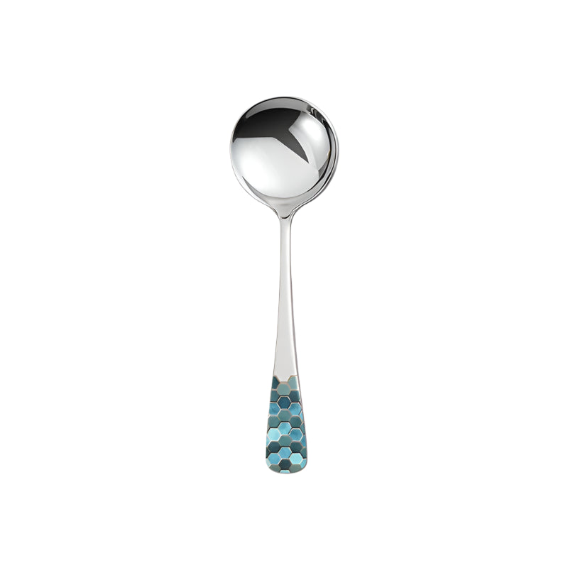 Hemasa Stainless Steel  Silver Coffee Ice Cream  Teaspoons  Dinner Tableware Round Head Dessert Spoons