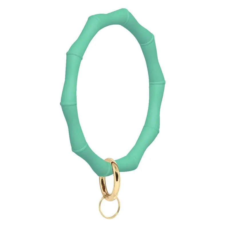 Silicone Keychain with Safe Card Picker Rainbow Color Silicone Beads Women Keyrings Barcelet Fashion Keychains For Keys Bag Car