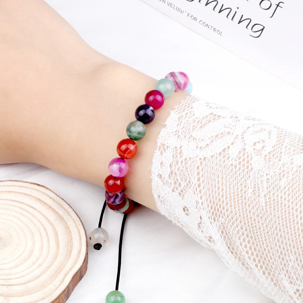 Hemasa 8mm Natural Stone Beads Bracelets