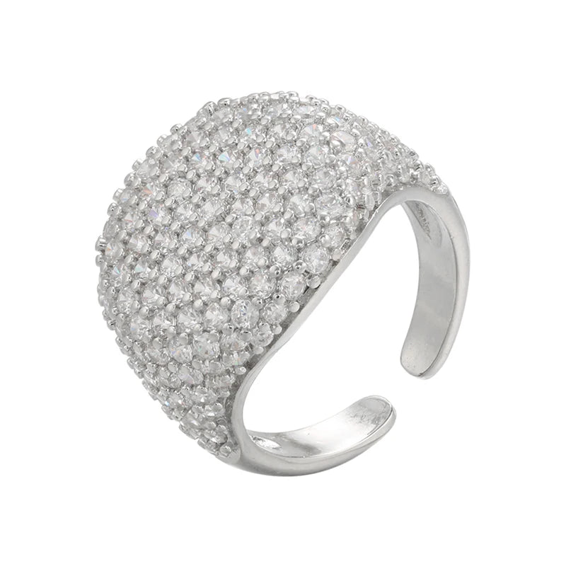 Tejesa  gold color Candy Crystal Ring for women CZ Zircon Opening women Ring