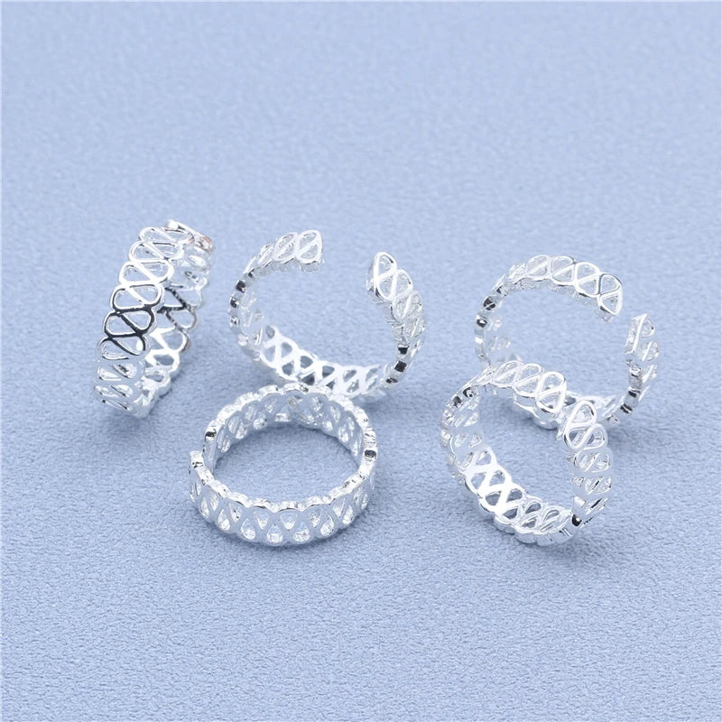 Hemasa 8PCS  Foot  Ring Gifts Adjustable Open Toe Rings Set for Women/ Girls