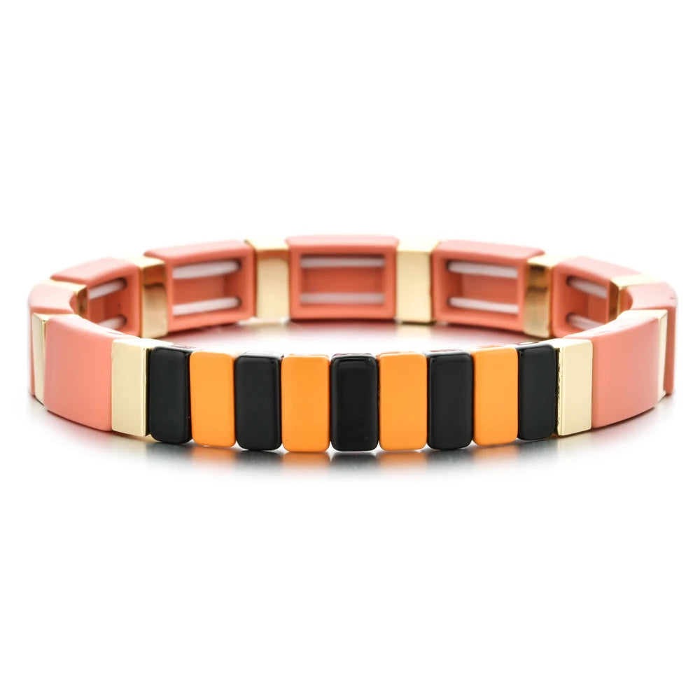 Hemasa  Multiple Colors Beads Strand  Stretchable Bracelet