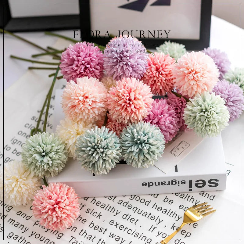 Tejesa 15Pcs Hydrangea Artificial Flowers Bouquet For Home Bedroom Decor Wedding Decoration Craft Vases Flower Arrangement Accessories