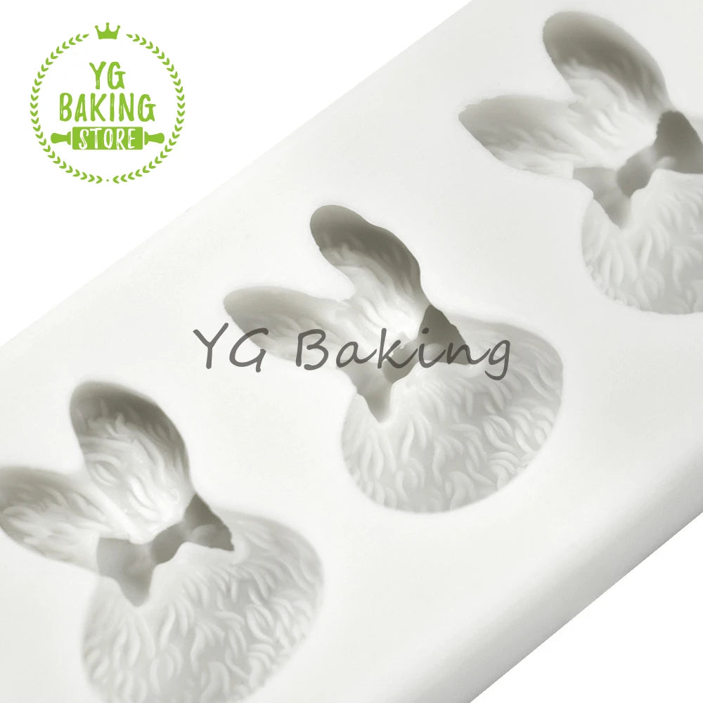 Dorica New Mini Easter Bunny Design Chocolate Silicone Mold Fondant Cake Decorating Tools Kitchen Supplies Rabbit Baking Mould