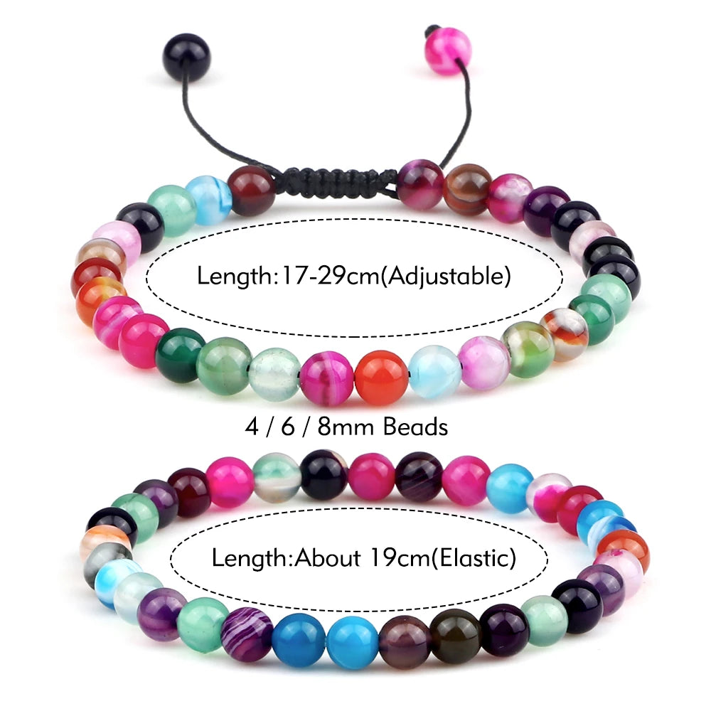 Hemasa 8mm Natural Stone Beads Bracelets