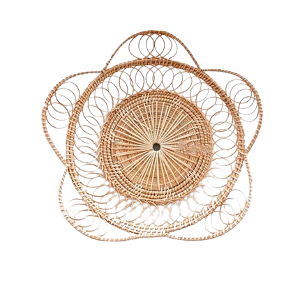 Hemasa Rattan Hand-Woven Coaster Teapot Placemat  for  Dining Table (Set of 4)