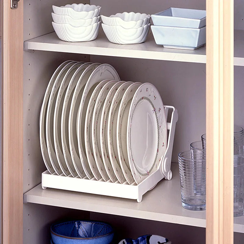 Hemasa Kitchen Foldable Dish Rack Stand Holder Bowl Plate Organizer Tray Drainer Shelf For Tableware/ Kitchen