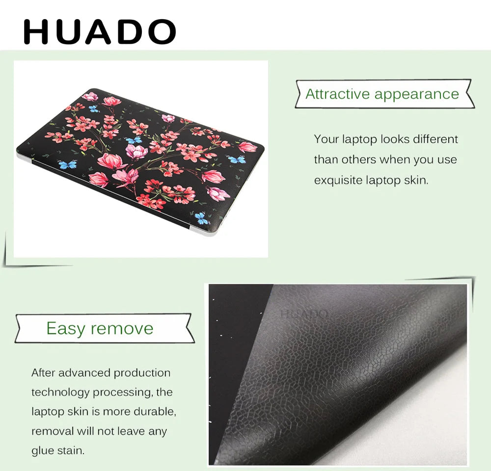 Hemasa Laptop Sticker 15.6 skin DIY Marble 15.6 Notebook Cover Decal Skins14 15.6 17 inch for MacBook Air Pro 13/HP/DELl/Lenovo