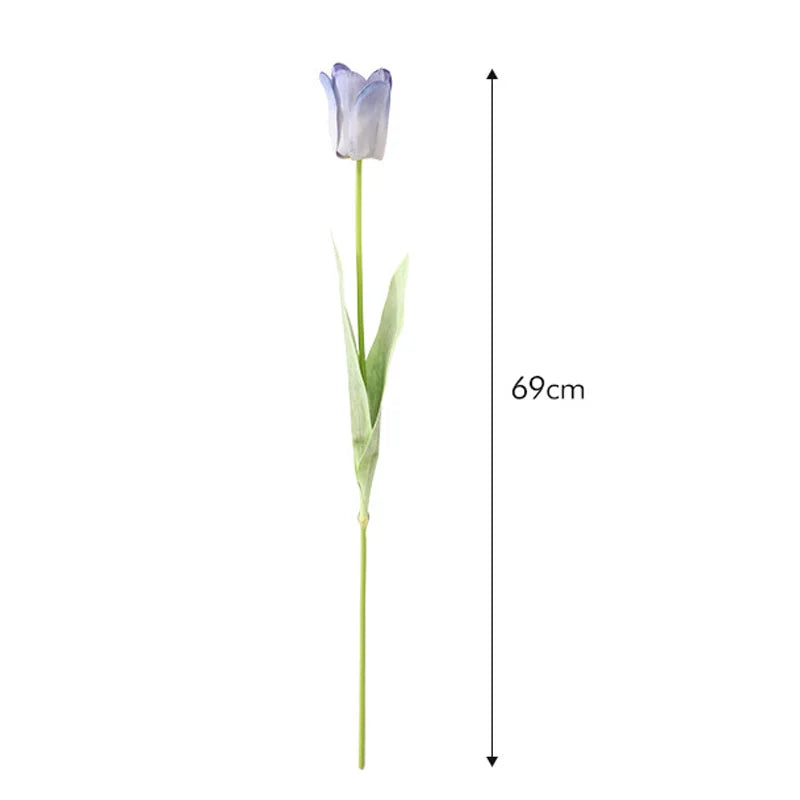 8Pcs Simulation Feel Moisturizing Big Tulip Flower Decoration Home Latex Fake Flower Tulip Wedding Bouquet Photography Props