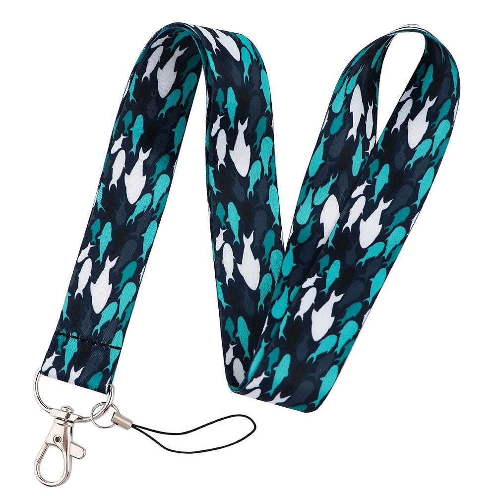 Tejesa Shark Whale Lanyards for Key Neck Strap ID Card Badge Gym Key Chain Keys Holder Keychain