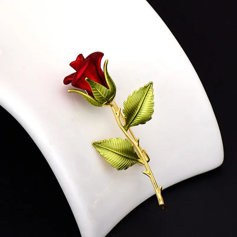 little rose flower vintage brooch women clothing flower accessories brooches party holiday gift